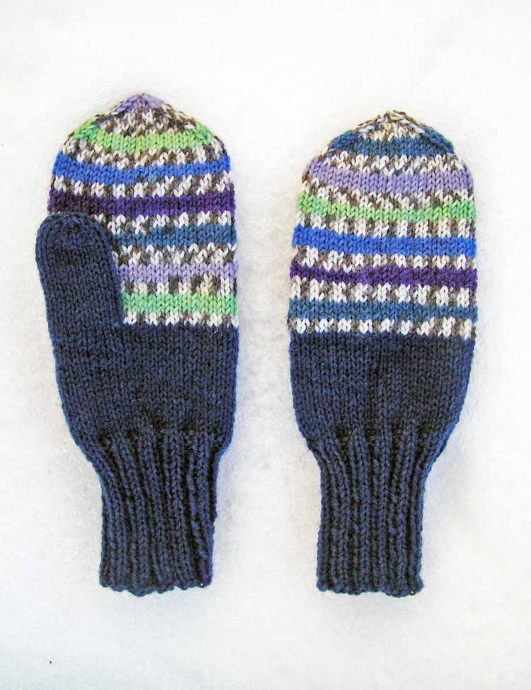 Tobie's Mittens knitting pattern for babies and kids designed by Holli Yeoh