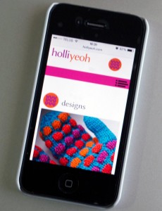 HolliYeoh.com website on a mobile device--go explore!