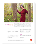 Aquitaine knitting pattern designed by Holli Yeoh
