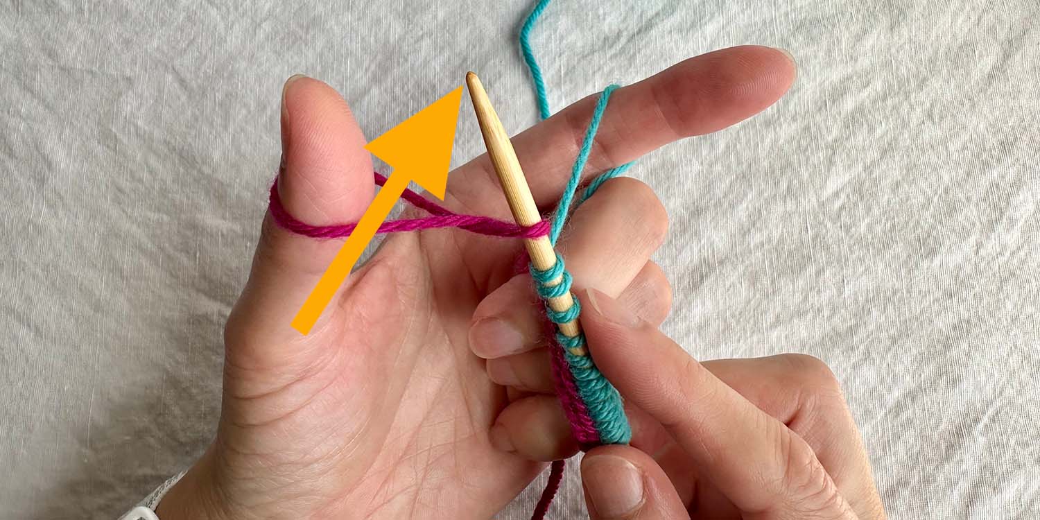 Needle raised into upright position.