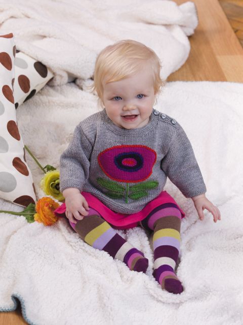 Flower Motif Pullover