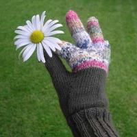 glove with daisy